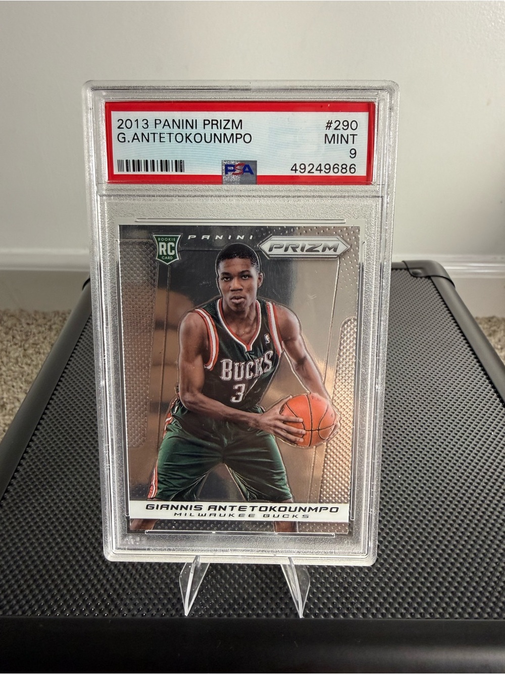 Giannis Antetokounmpo 2013 Panini Prizm Rookie Card - PSA 9